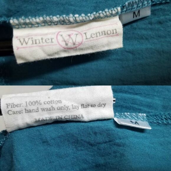 WINTER Lennon Turquoise Sheer Lace Crochet Tunic - Picture 8 of 8